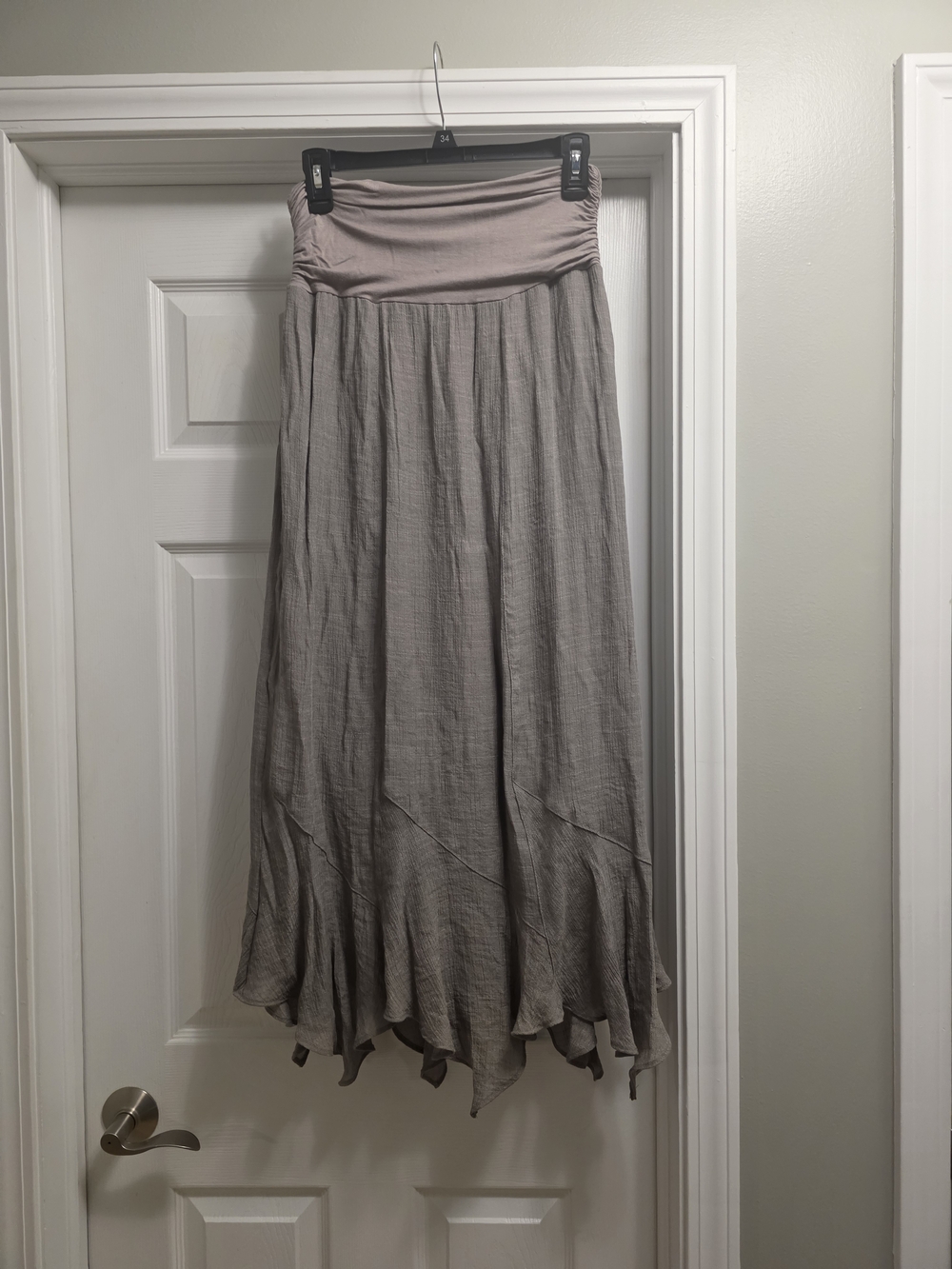 APT 9 Women’s Flowy Maxi Skirt in Taupe